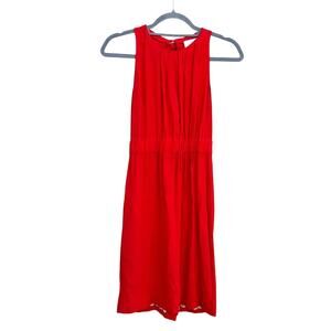 Kate Spade Women's Red Crepe Tie Back Unlined Mini Dress Size 2